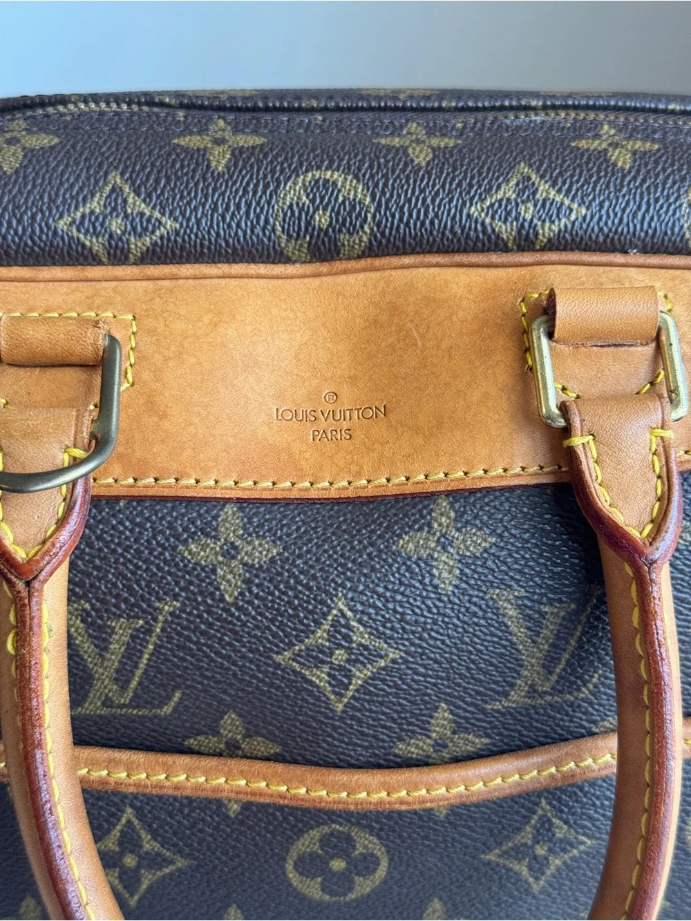 Louis Vuitton Monogram Deauville  Canvas Brown & Tan Top-Handle